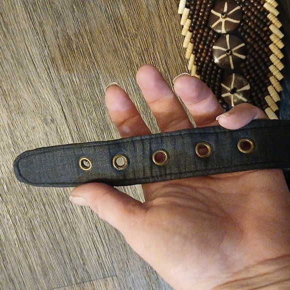 Vintage Handmade Natural Shells, Beads Coconut Shell Turquoise Belt. - Picture 5 of 11